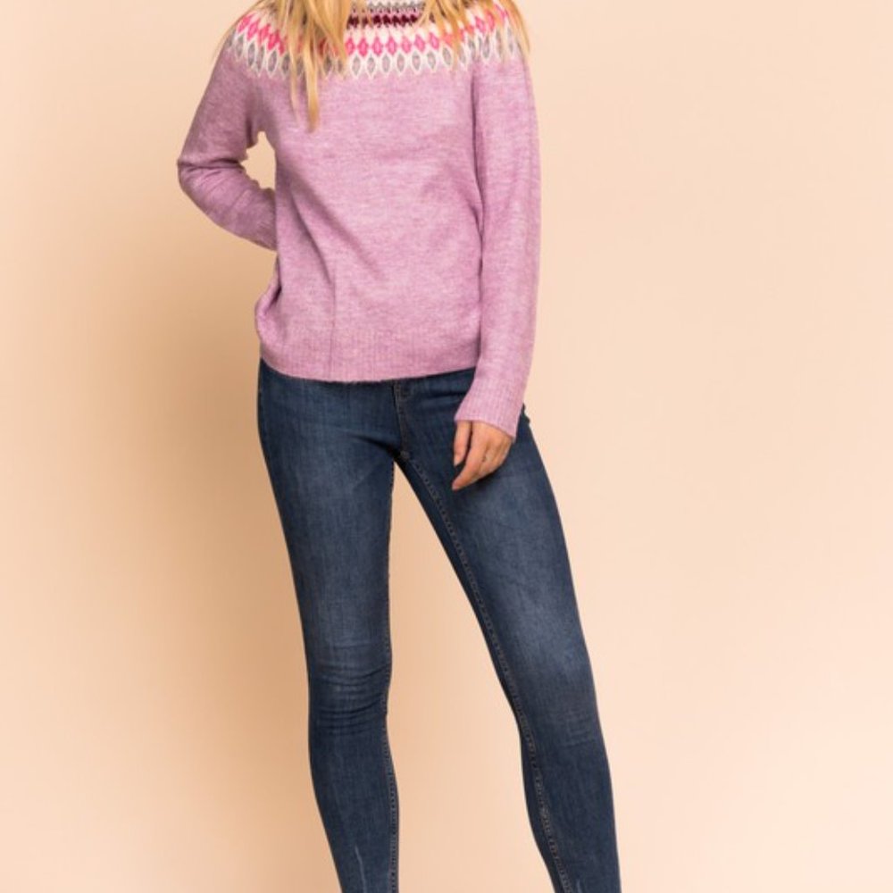 Purple Funnel Neck Sweater NWT - Picture 5 of 7